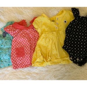 Baby Girl Newborn Tops Lot of 4 O006